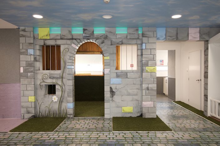 Builtwell ChoiceKids Childcare Auckland Castle and Home facades built for the interior of an Auckland Childcare Centre